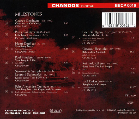 Various - BBC Philharmonic : Milestones (CD, Comp, Smplr)