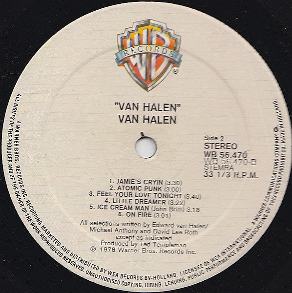 Van Halen : Van Halen (LP, Album, RE)