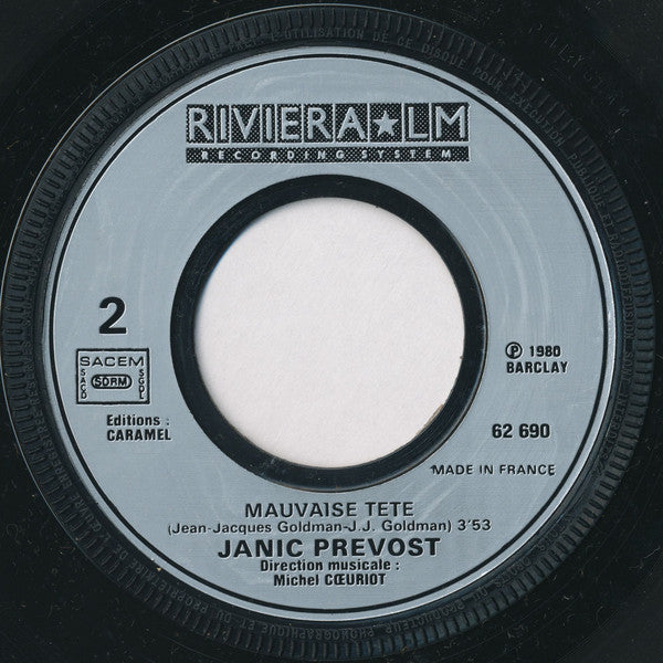 Janic Prévost : J'Veux D'La Tendresse (7", Single)