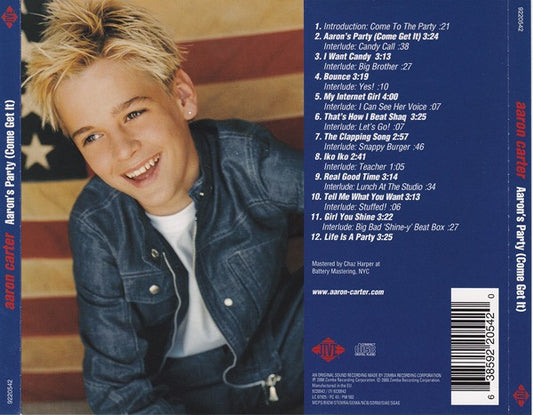 Aaron Carter : Aaron's Party (Come Get It) (CD, Album, M/Print)