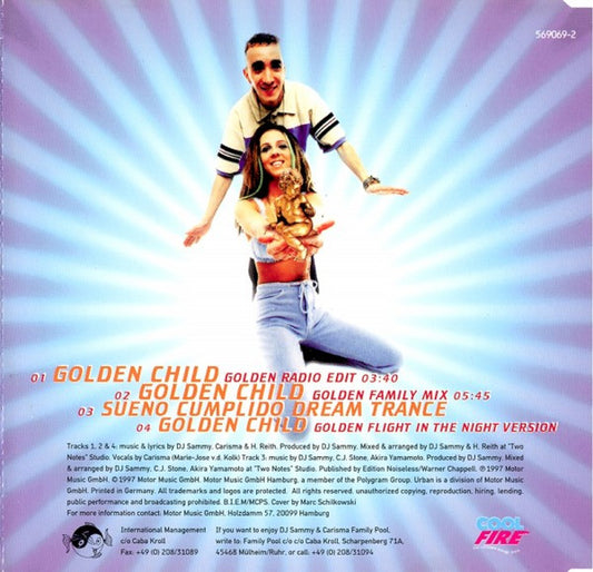 DJ Sammy & Carisma : Golden Child (CD, Maxi)