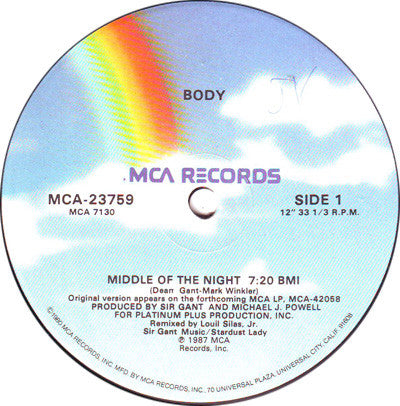 Body : Middle Of The Night (12", Single)