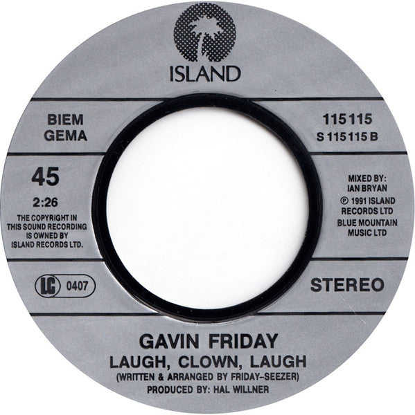 Gavin Friday : I Want To Live (7", Single)
