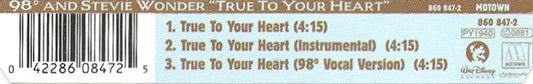 98 Degrees And Stevie Wonder : True To Your Heart (CD, Maxi)