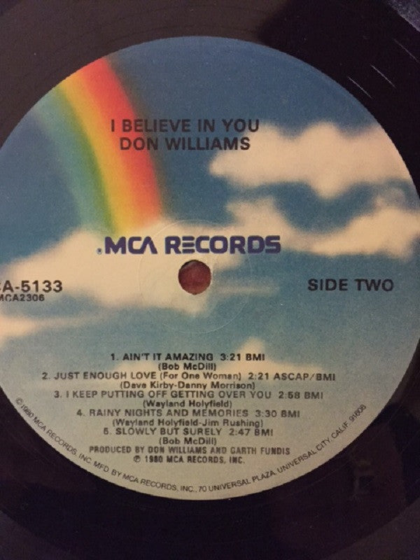 Don Williams (2) : I Believe In You (LP, Album, Glo)