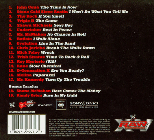Various : WWE Raw Greatest Hits: The Music 15th Anniversary (CD, Comp, Car)