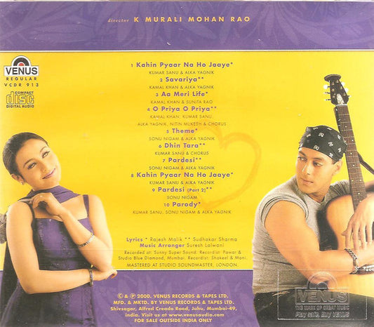 Himesh Reshammiya, Sudhakar Sharma & Rajesh Malik : Kahin Pyaar Na Ho Jaaye (CD)