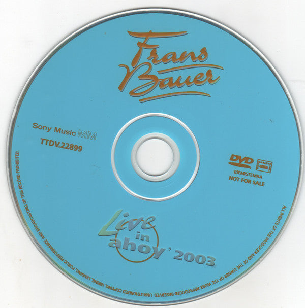 Frans Bauer : Live in Ahoy' 2003 (DVD-V, Promo, PAL)