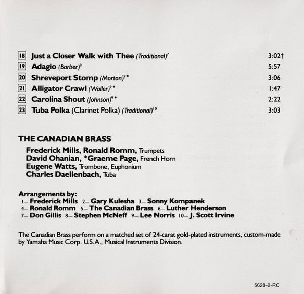 The Canadian Brass : More Greatest Hits (CD, Comp)