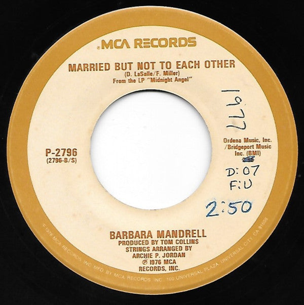 Barbara Mandrell : Woman To Woman (7", RE)