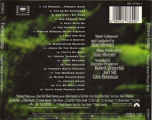 Alan Silvestri : Forrest Gump (Original Motion Picture Score) (CD, Album)