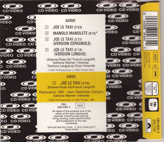 Vanessa Paradis : Joe Le Taxi (CDV, 5", Single, PAL)