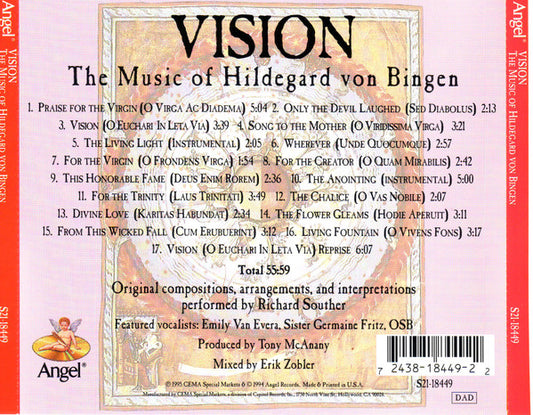Richard Souther : Vision (The Music Of Hildegard Von Bingen) (CD, Album)