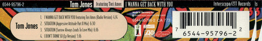 Tom Jones Featuring Tori Amos : I Wanna Get Back With You (CD, Single)