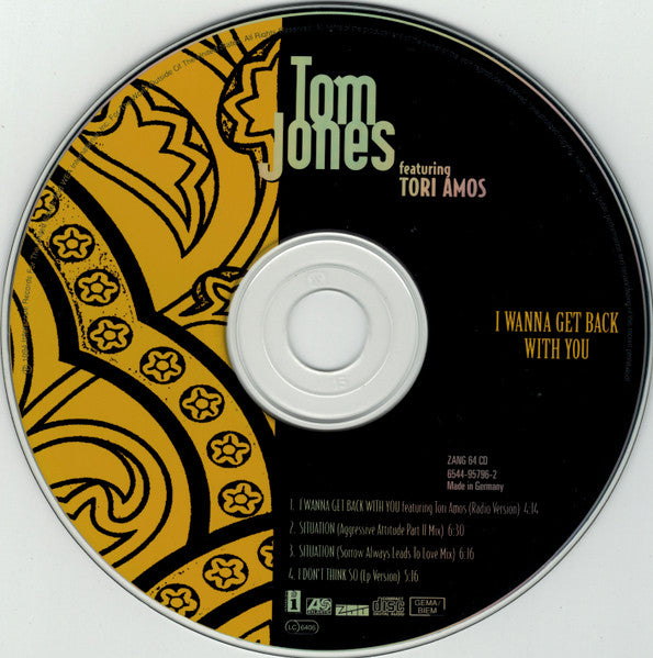 Tom Jones Featuring Tori Amos : I Wanna Get Back With You (CD, Single)