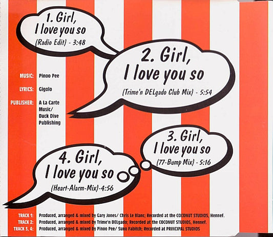 Black Baron : Girl, I Love You So (CD, Maxi)