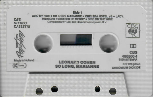 Leonard Cohen : So Long, Marianne - The Very Best Of Leonard Cohen (Cass, Comp, Dol)