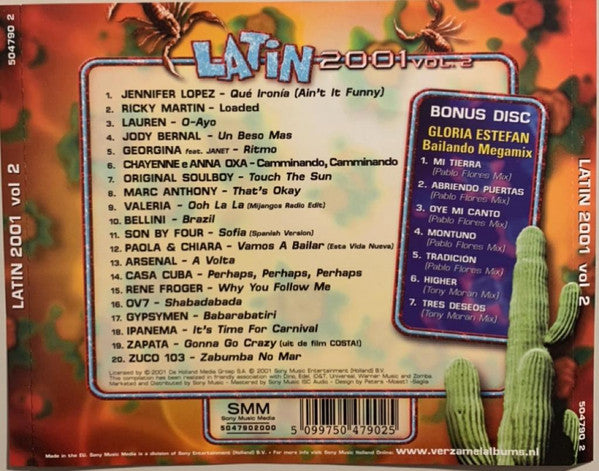 Various : Latin 2001 Vol. 2 (CD, Comp + CD, Comp, P/Mixed, Bon)