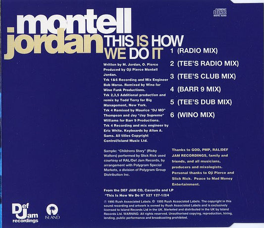 Montell Jordan : This Is How We Do It (CD, Single)