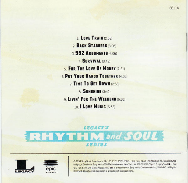 The O'Jays : Love Train: The Best Of The O'Jays (CD, Comp)