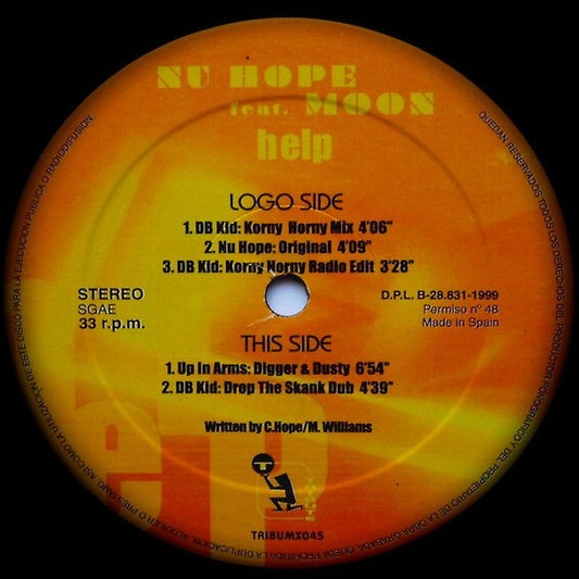 Nu Hope Feat. Moon Williams : Help (12")
