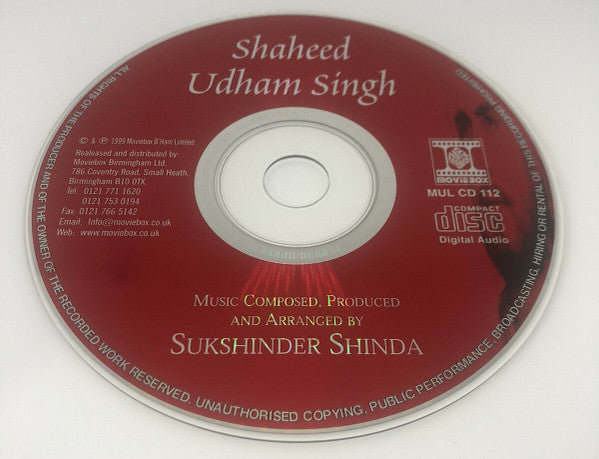 Sukshinder Shinda, Jagjit Singh : Shaheed Udham Singh (CD, Album)