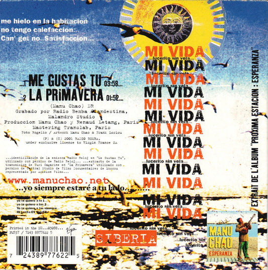 Manu Chao : Me Gustas Tu / La Primavera (CD, Single, EMI)