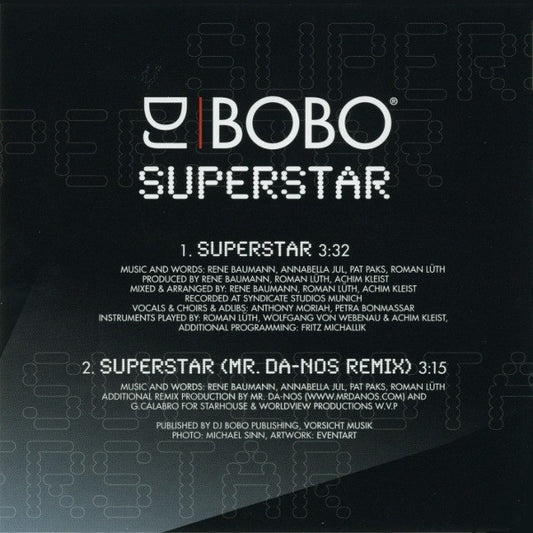 DJ BoBo : Superstar (CD, Single)