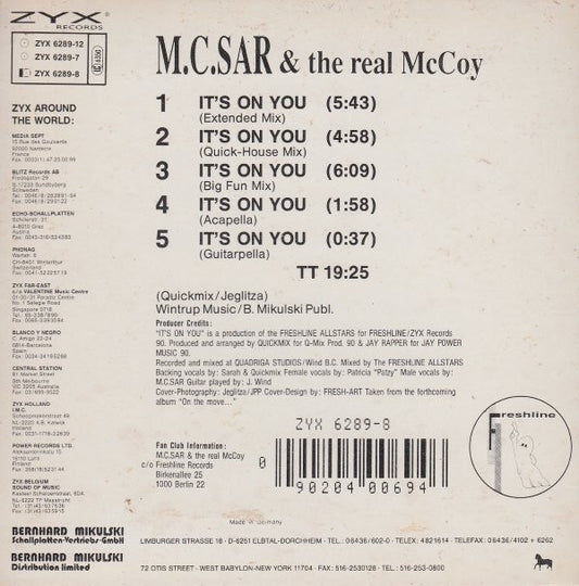 Real McCoy : It's On You (CD, Mini, Maxi)