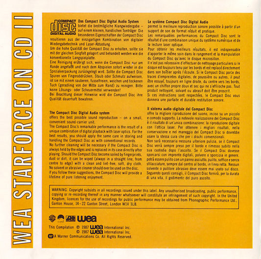 Various : WEA Starforce On CD II (CD, Comp)