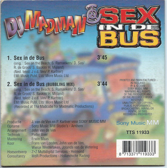 DJ Madman : Sex In De Bus (CD, Single)