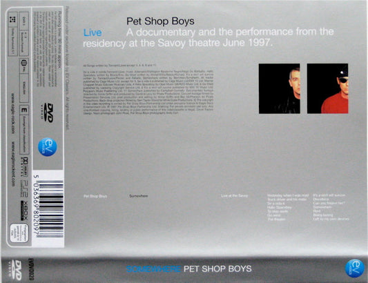 Pet Shop Boys : Somewhere (Pet Shop Boys In Concert) (DVD-V, RE, PAL)