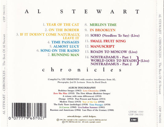Al Stewart : Chronicles (The Best Of Al Stewart) (CD, Comp)