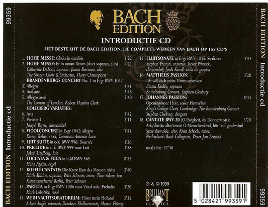 Johann Sebastian Bach : Introductie - Het Beste Uit De Bach Edition (CD, Comp, Smplr)