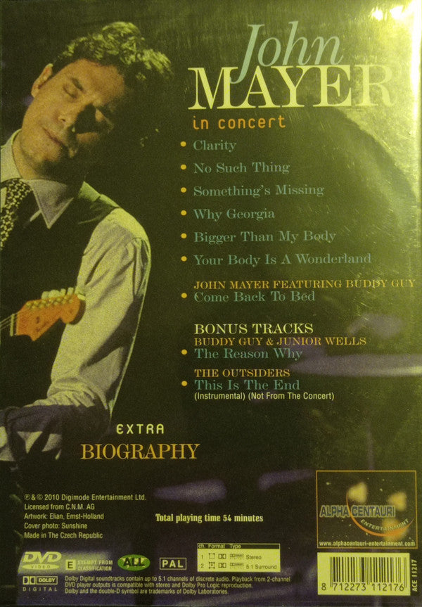 John Mayer : John Mayer In Concert: Clarity Featuring Buddy Guy (DVD-V, Unofficial)