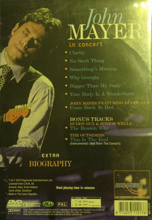 John Mayer : John Mayer In Concert: Clarity Featuring Buddy Guy (DVD-V, Unofficial)