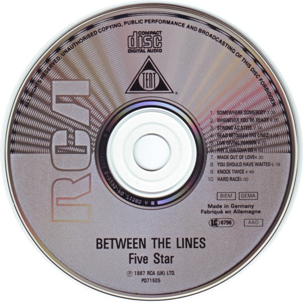 Five Star : Between The Lines (CD, Album)