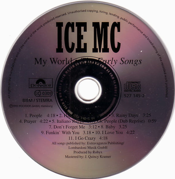 ICE MC : My World (The Early Songs) (CD, Album, RE)