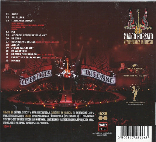 Marco Borsato : Symphonica In Rosso (CD, Album, Sli)