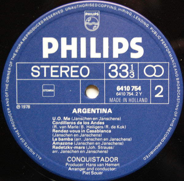 Conquistador : Argentina (LP, Album)