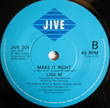 Lisa M (3) : Rock To The Beat (7", Single)
