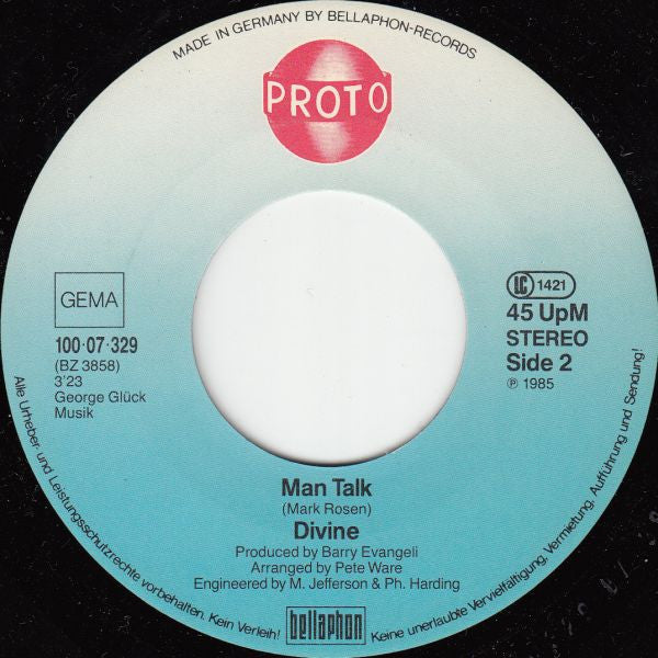 Divine : Walk Like A Man (7", Single)