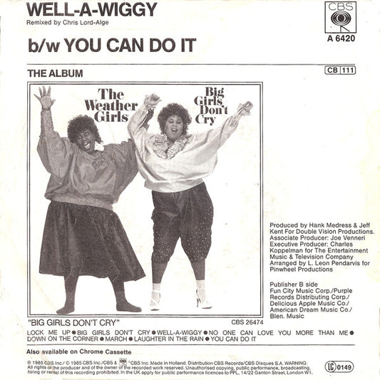 The Weather Girls : Well-A-Wiggy (7", Single)