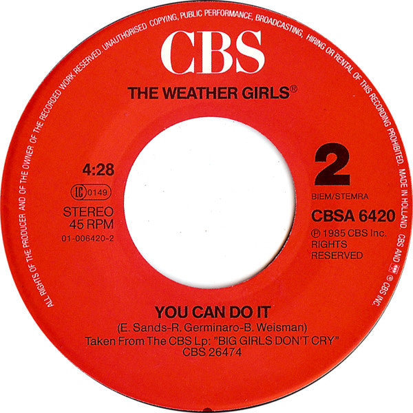 The Weather Girls : Well-A-Wiggy (7", Single)
