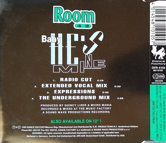 Room 42 : Baby He's Mine (CD, Maxi)