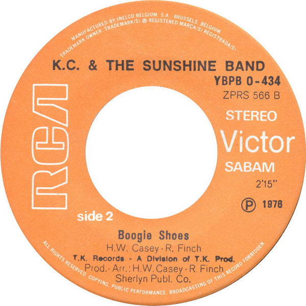 KC & The Sunshine Band : Shake, Shake Shake, Shake Your Booty (7", Single)