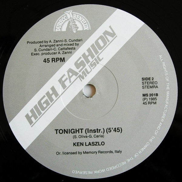 Ken Laszlo : Tonight (12")