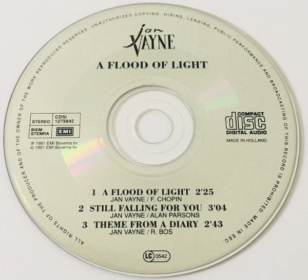 Jan Vayne : A Flood Of Light (CD, Maxi)