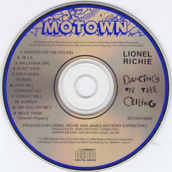 Lionel Richie : Dancing On The Ceiling (CD, Album)