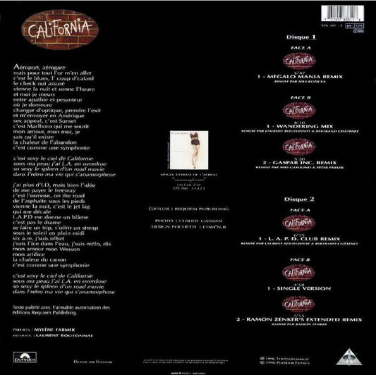 Mylène Farmer : California (Remixes) (2x12", Maxi)